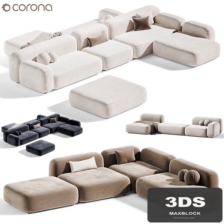 Ribble 3 Sofa Set By Divan, Ribble-3 Modular sofa