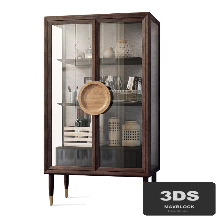 Display cabinet with glass ZOÉ Oasis Theodore Alexander
