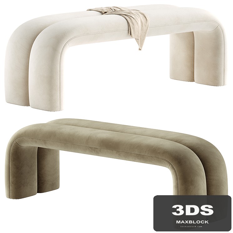 Leigh Velvet Channeled Bench