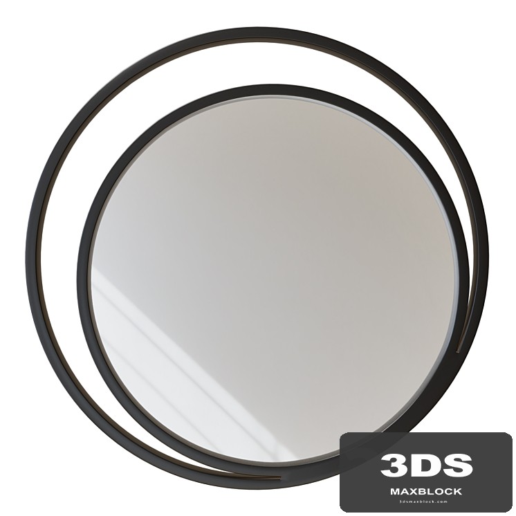 Round mirror with light in frame Amina Extra
