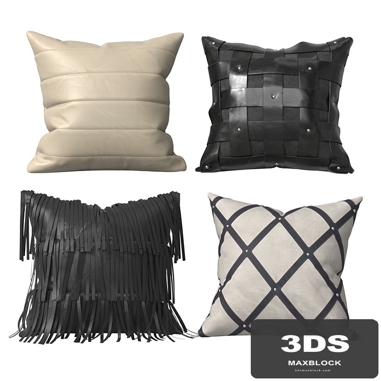 Decorative leather pillows