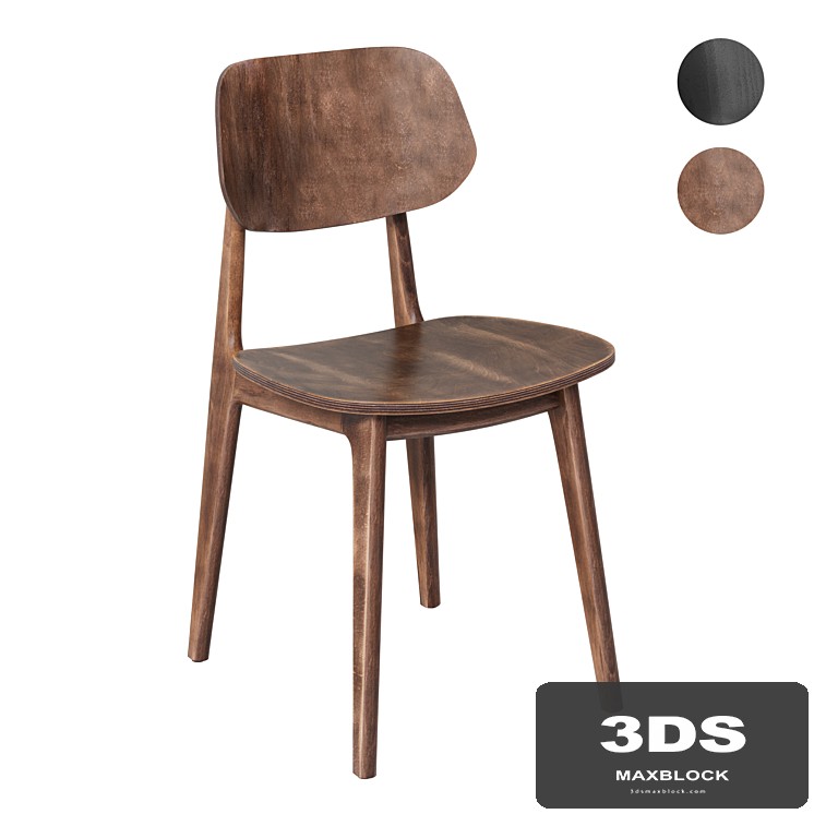 Solid wood dining chair