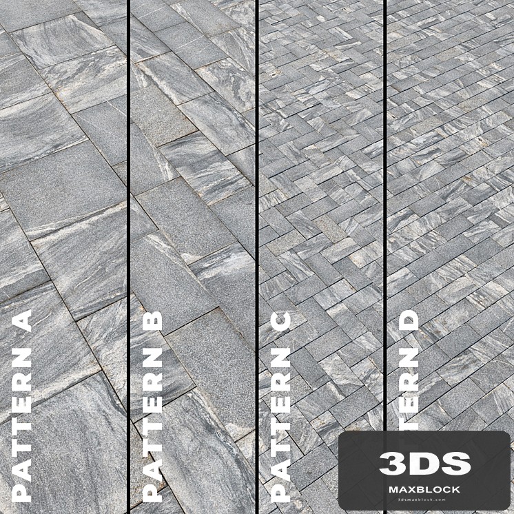 Set of four granite paving textures 7196