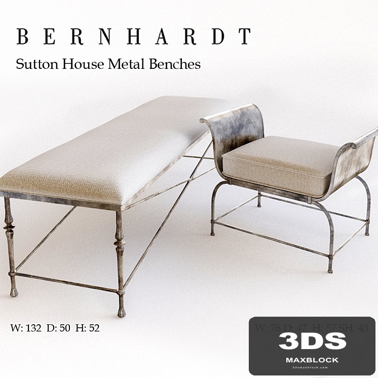 Sutton House Metal Bench