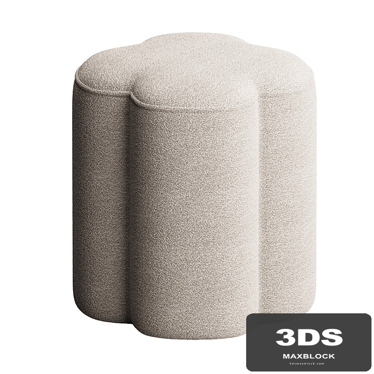 Quatrefoil ottoman