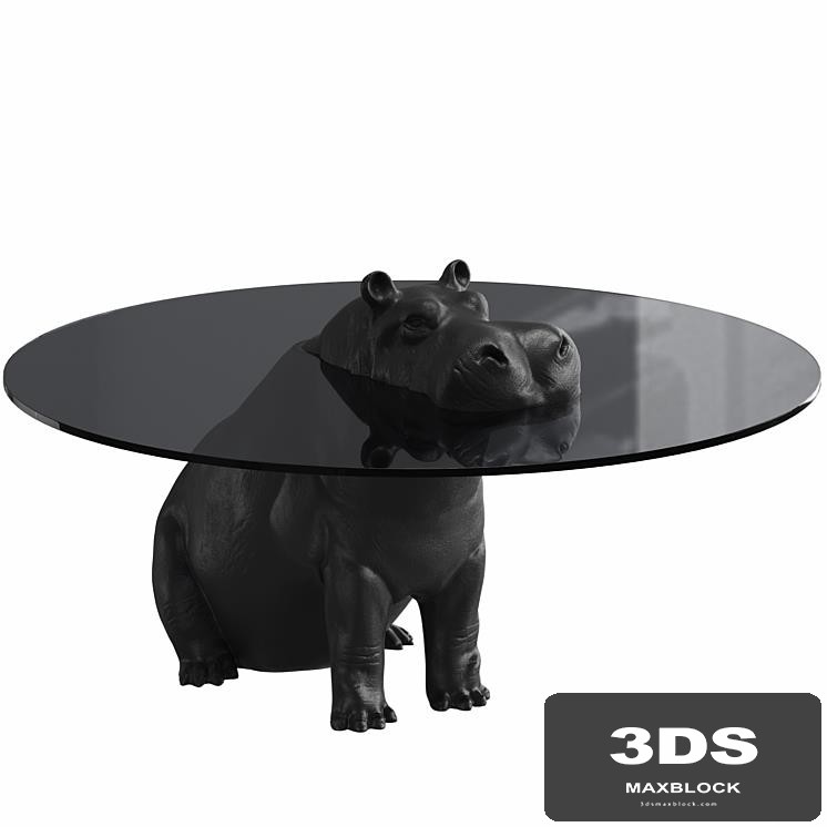Hippo Sitting Coffee Table