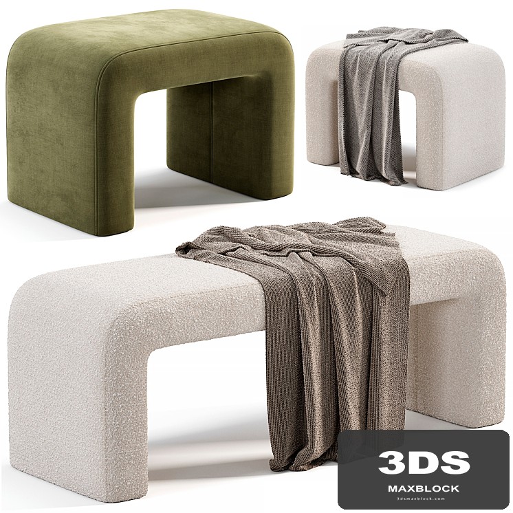 Rint Boucle White Pouf