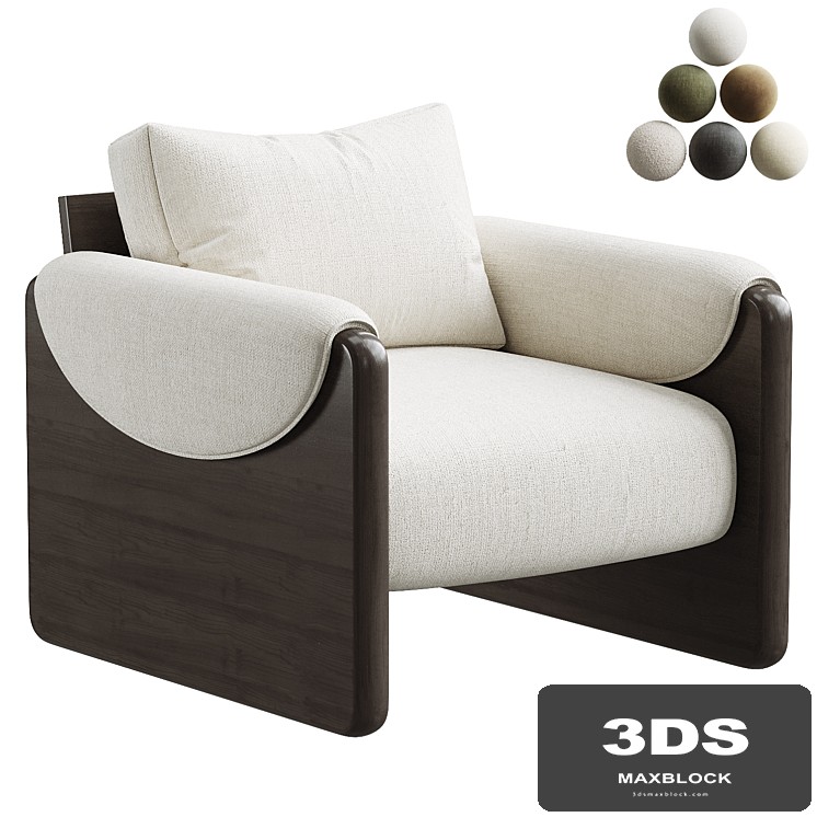 Pierre Cream Fabric Club Chair