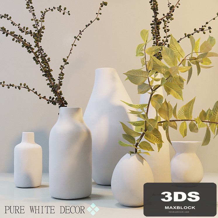 Pure White Ceramic Vases
