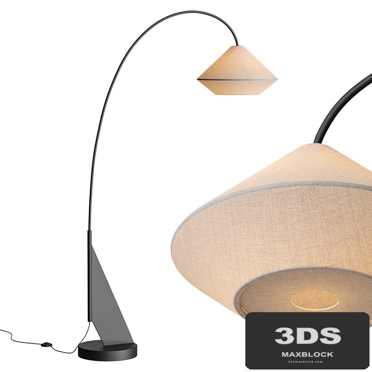 Avenir Dark Bronze Metal Arc Floor Lamp