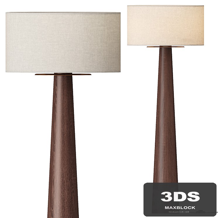 CB2 Eastside Acacia Wood Floor Lamp