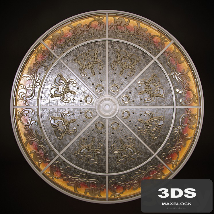 Round Stained Glass Ceiling