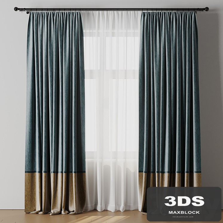 Rod Curtains with Blue Curtains 21 HBH