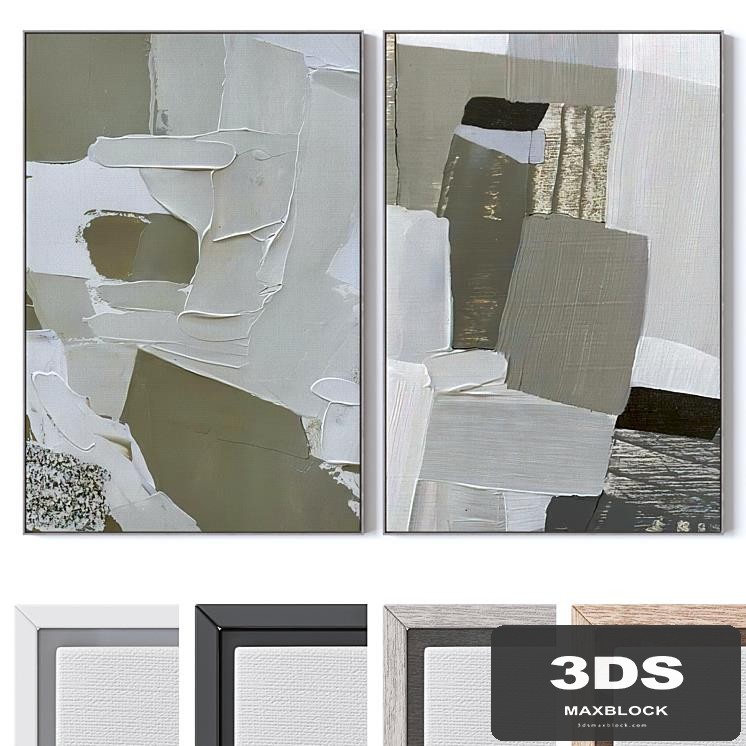 Set of large wall paintings 3356