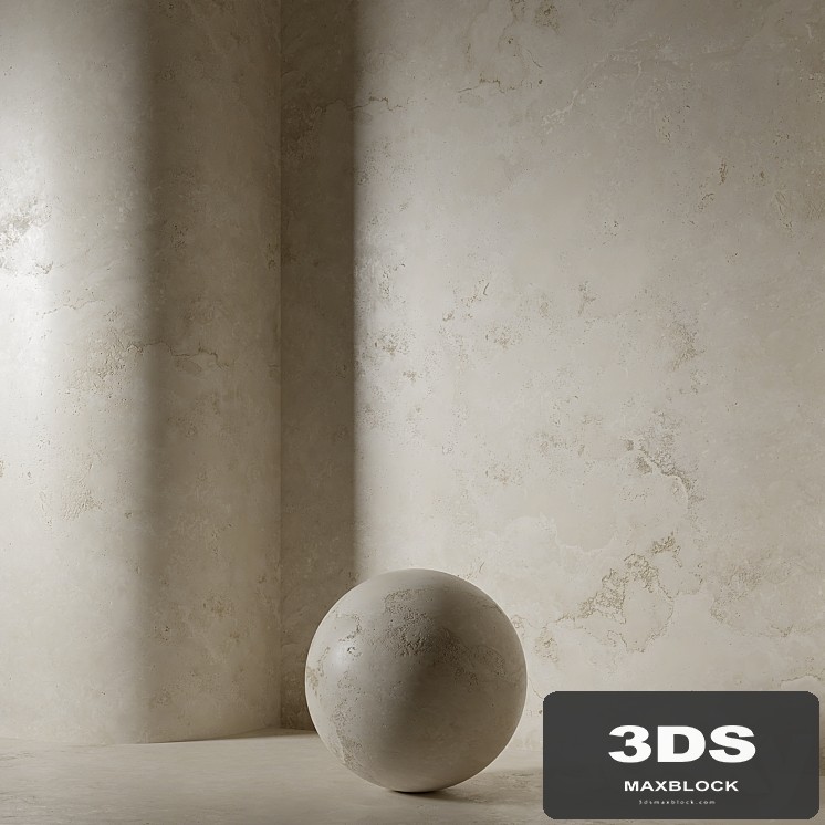 Stone material, travertine. 45, pbr, seamless