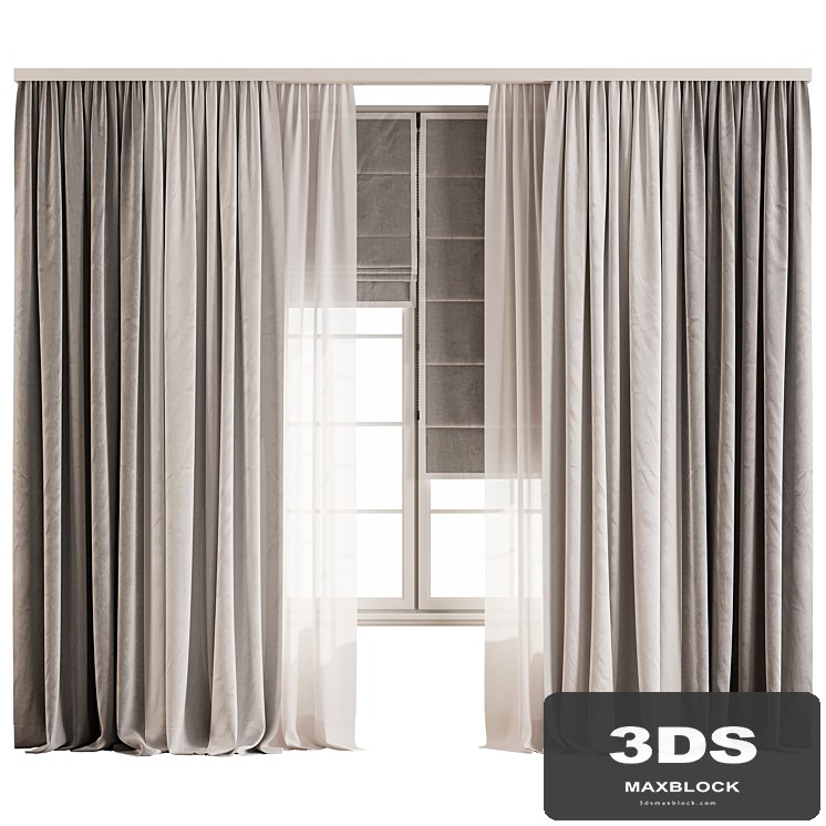 Graceful Dual Layer Curtains Velvet with Sheer Overlay