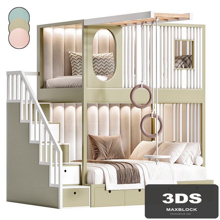 Two Level Desinger Kids Bed N4