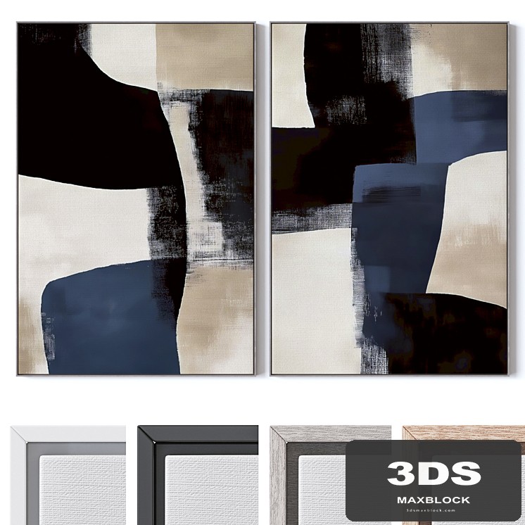 Set of large wall paintings 3382