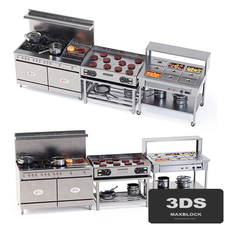 Commercial Kitchen Set 02