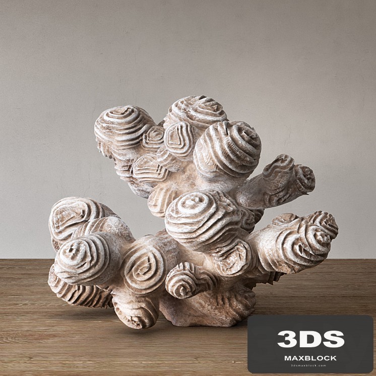 Author sculpture coral