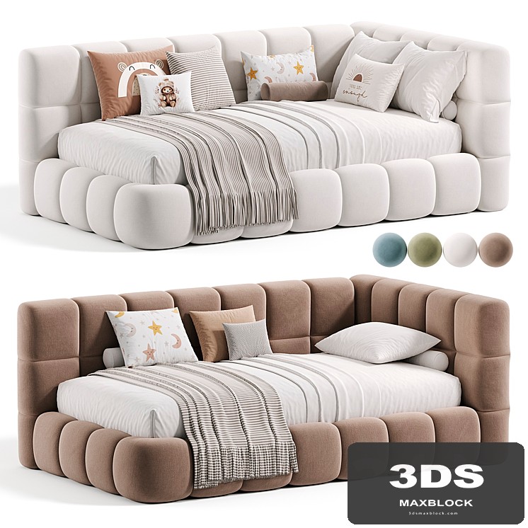 Corner bed Manzhori kids bed