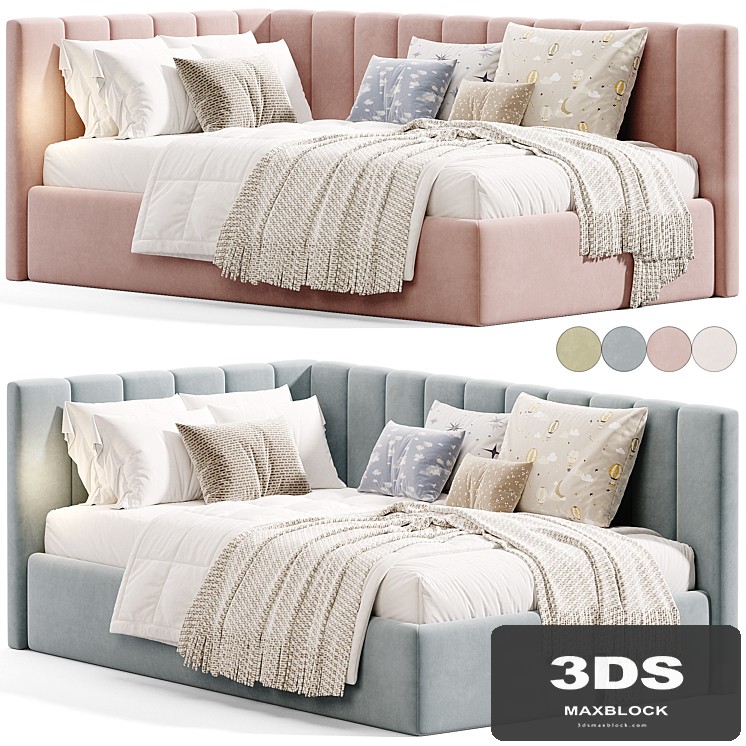 Upholstered corner bed Olvia