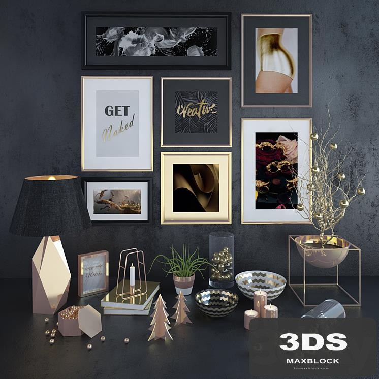 Gold Decorative Set 2