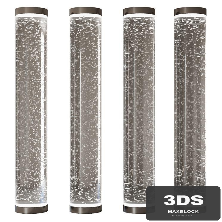 Glass columns with bubbles