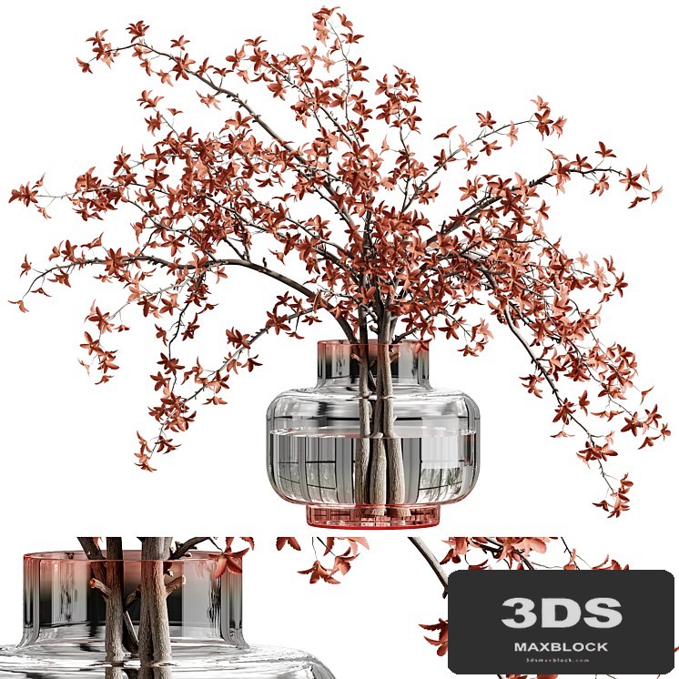Twig bouquet in glass vase 44