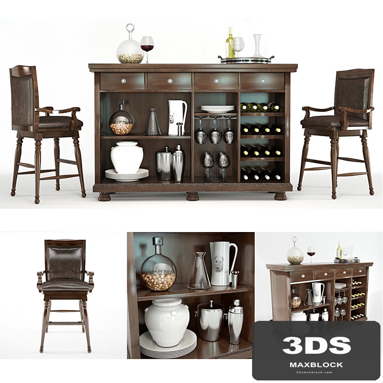 Porter Bar stand and stool