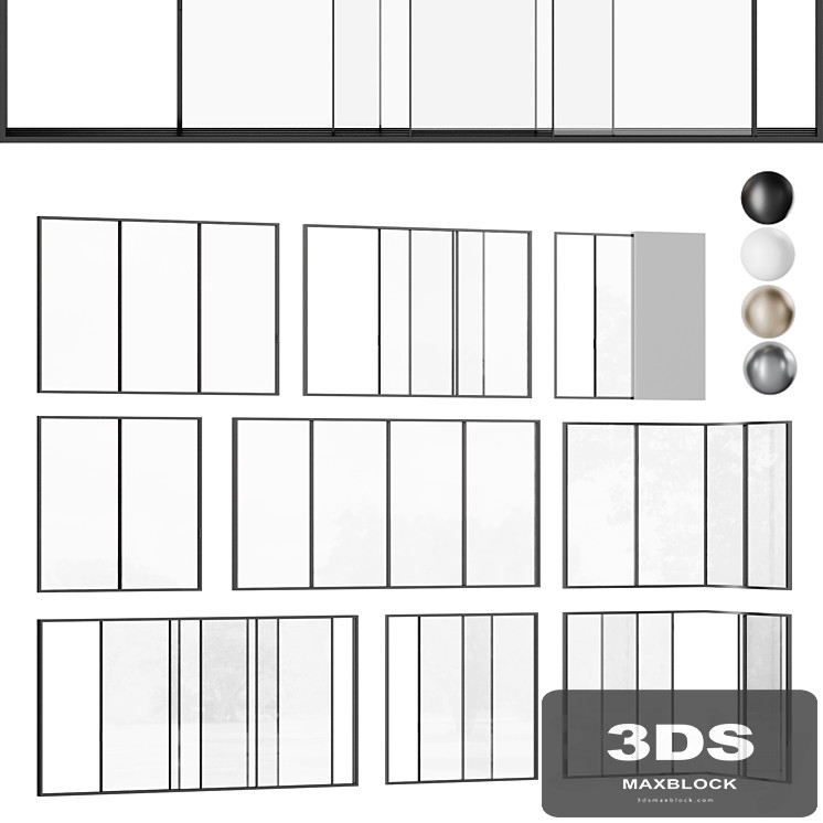 PANORAMAH! ah!UM | Sliding slim panoramic windows | 4 colors | 9 types of windows