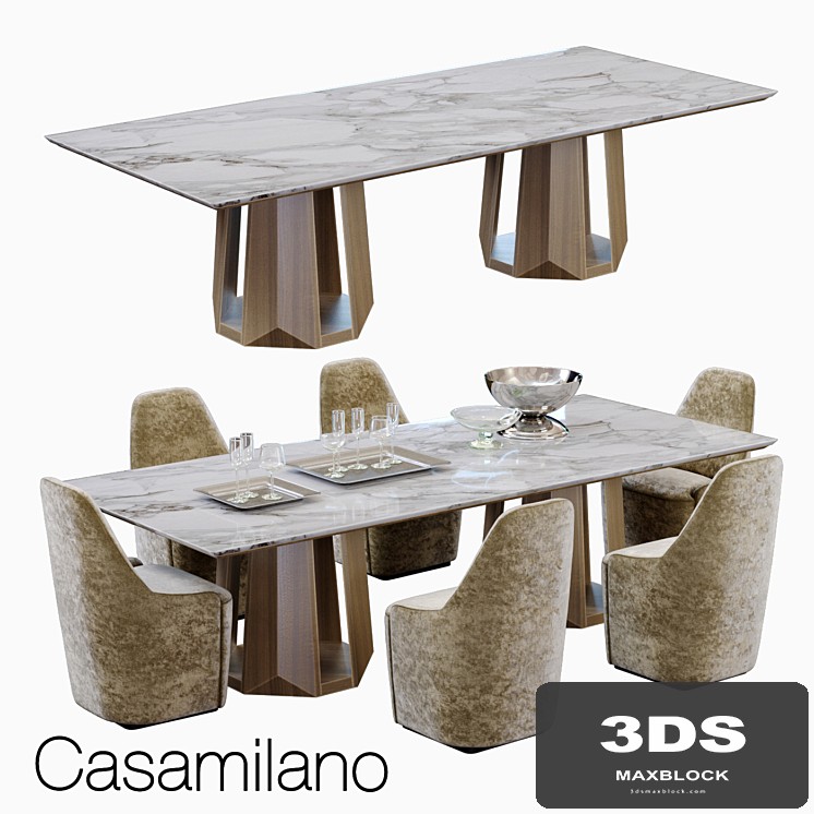 casamilano kandinsky table with charlotte chair