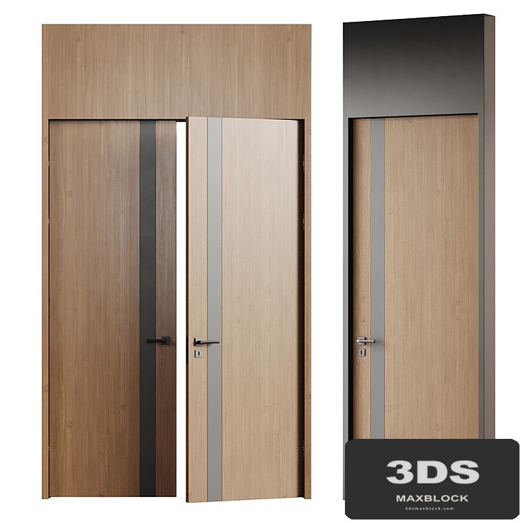 concealed Wooden door - 275 - single - double - modern - minimal