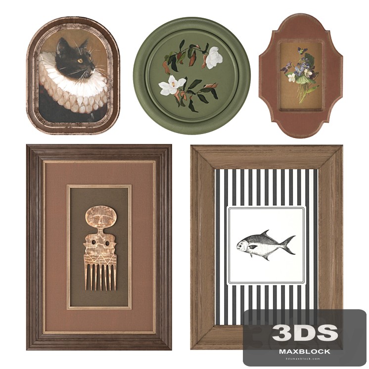 A set of vintage paintings
