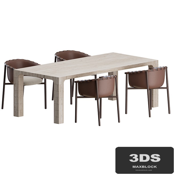 Cleo Chair Petra Table by Fendi Casa