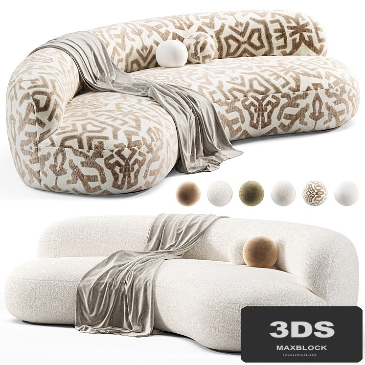 Pierre Augustin Rose Sofa 190