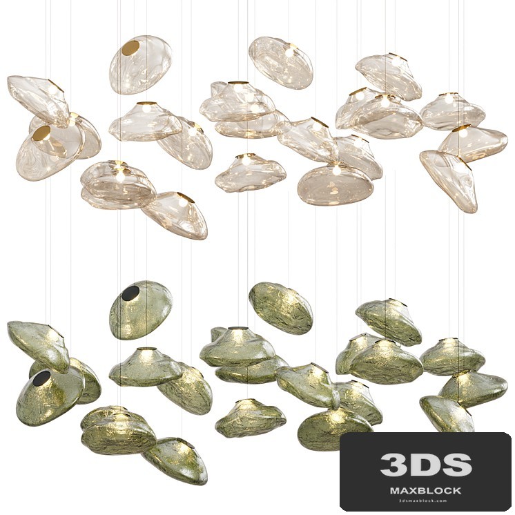 Random Glass Pendant Light By Pinlighting