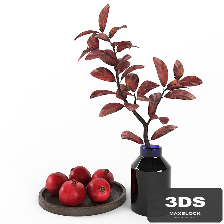 Decorative set with garnets
