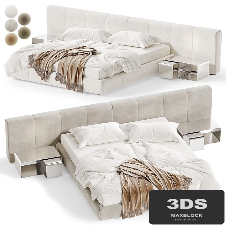 Ruffle bed Minotti