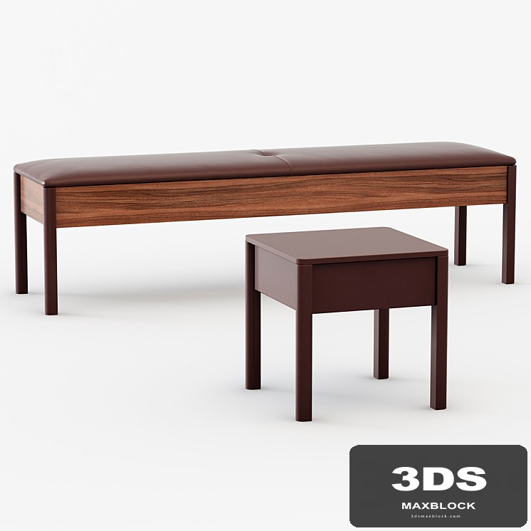 Bato bench and Bedside table