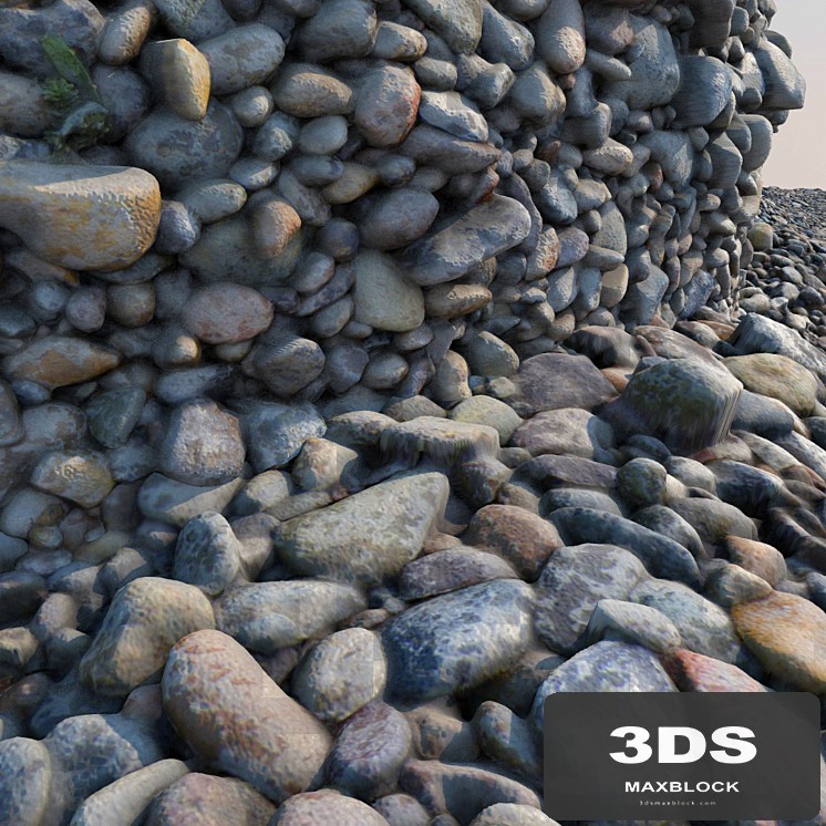 Material river pebbles