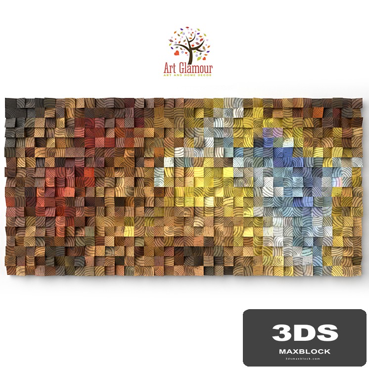 Wood wall art "The Northern Lights"