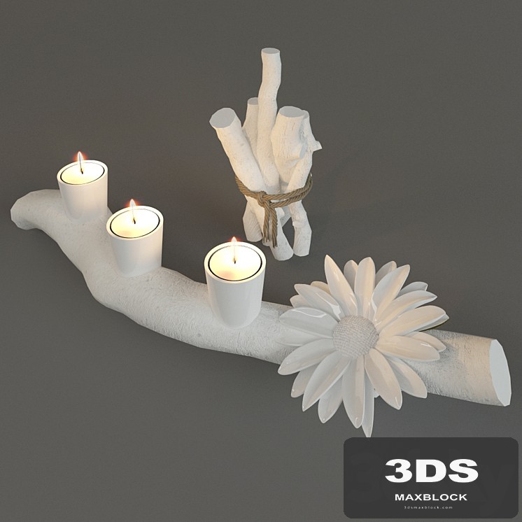 Wooden candlestick